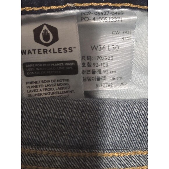 Levis 527 Jeans Mens 36x29 Blue Slim Bootcut Stretch Dark Wash Western Rodeo - Picture 8 of 9